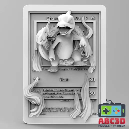 ABC3D: Pokemon Charmander Evolutions 3D Cards