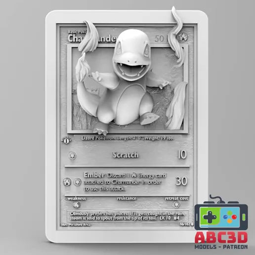 ABC3D: Pokemon Charmander Evolutions 3D Cards