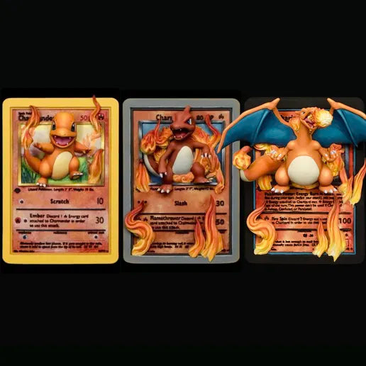 ABC3D: Pokemon Charmander Evolutions 3D Cards