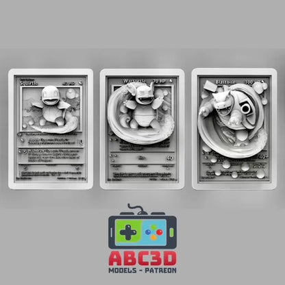 ABC3D: Pokemon Squirtle Evolutions 3D Cards