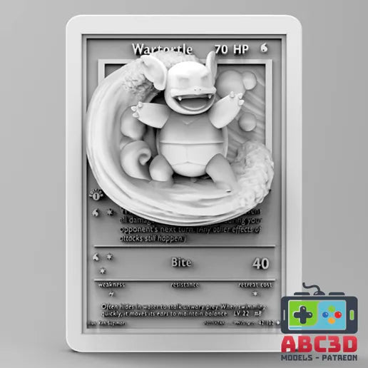 ABC3D: Pokemon Squirtle Evolutions 3D Cards