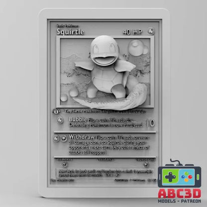 ABC3D: Pokemon Squirtle Evolutions 3D Cards