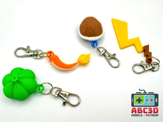 ABC3D: Pokemon Keychain Charms