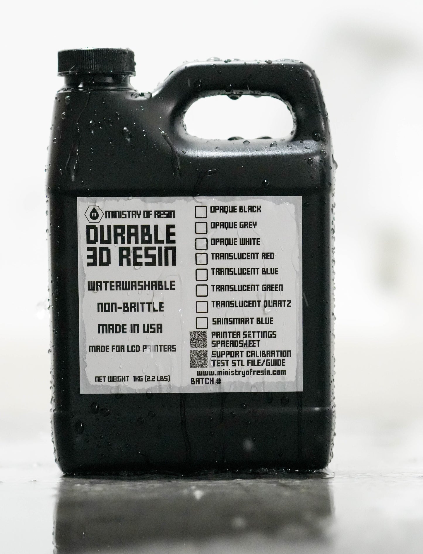 Ministry of Resin: Durable Water Washable, Non Brittle LCD SLA Resin