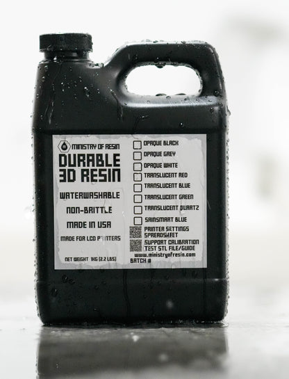 Ministry of Resin: Durable Water Washable, Non Brittle LCD SLA Resin