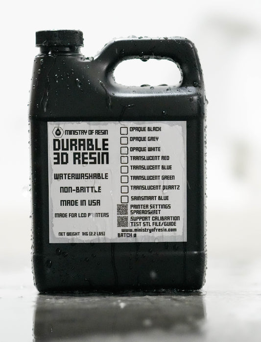 Ministry of Resin: Durable Water Washable, Non Brittle LCD SLA Resin