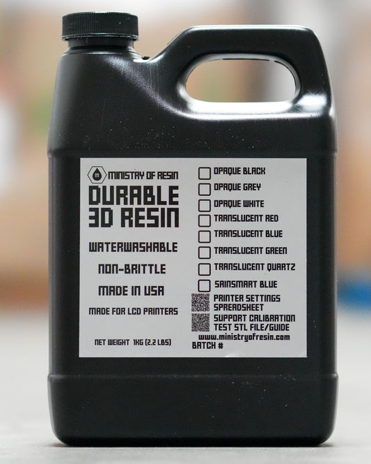 Ministry of Resin: Durable Water Washable, Non Brittle LCD SLA Resin
